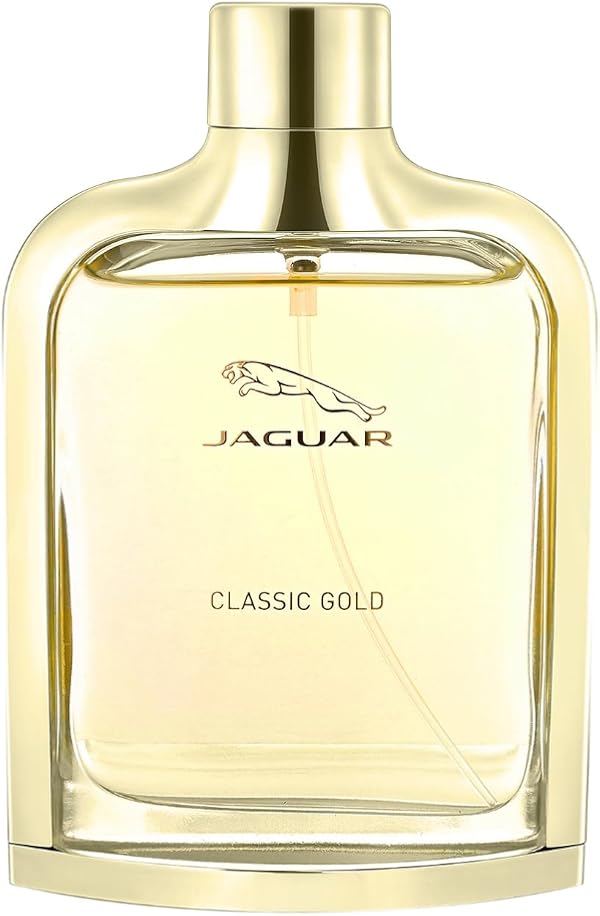 Jaguar Classic Gold Eau de Toilette for Men | Long Lasting Fresh Aromatic Fougère Fragrance| Apple, Lime, Bergamot, Orange Blossom, Teak Wood, Patchouli, Vanilla & Musk | Designer Men's Perfume | Daily Wear Fragrance Gift for Him | 100ml