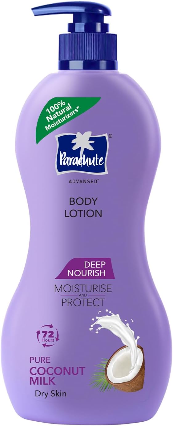 Parachute Advansed Coco Nourish Body Lotion, With Pure Coconut Milk, 100% Natural, Dry Skin Moisturizer, 400ml