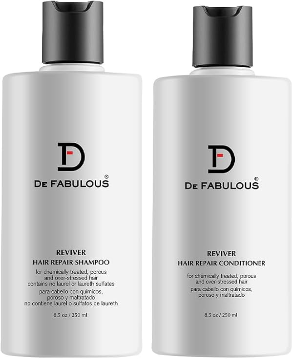 De Fabulous Reviver Hair Repair Shampoo & Conditioner 250ml (Combo Of 2) | Sulphate-Free pH Balanced | All Hair Types