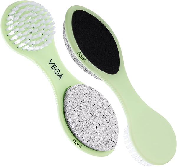 VEGA 3 in 1 Pedicure Tool- Foot Scrubber, Pumice Stone and Black Emery for Home Foot Care, Soft Care | Foot File Callus Remover - Multi Purpose Pedicure & Manicure Tool, Remove Dead Skin, (PD-20)