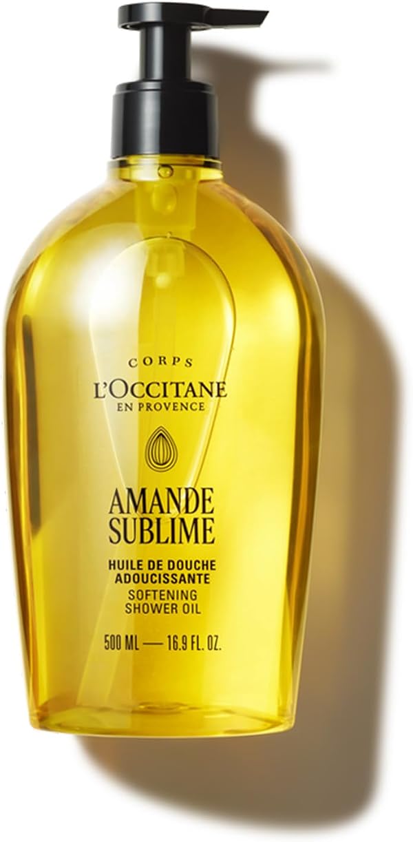 L'Occitane Cleansing & Softening Almond Shower Oil | Oil-to-Milky Lather | Softer Skin | Smooth Skin | Cleanse Without Drying | With Almond Oil