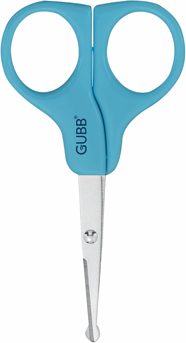 GUBB Safety Scissor Designed for Men and Women With Protective Sleeves | Round Tips for Safe hair cutting | Easy beard and moustache trimming | Multipurpose | Rust resistant | Stainless steel