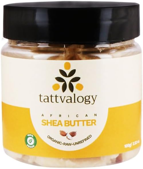 Tattvalogy African Shea Butter (100g) |Unrefined & Organic Shea Butter | use as Face Moisturizer & Lip Cream | For Women & Men