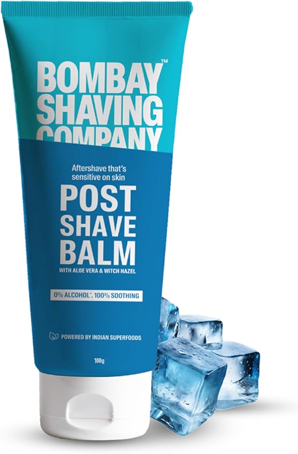 Bombay Shaving Company Post-Shave Balm- After Shaving Lotion with Witch Hazel, Alcohol Free - 100 g | Made in India
