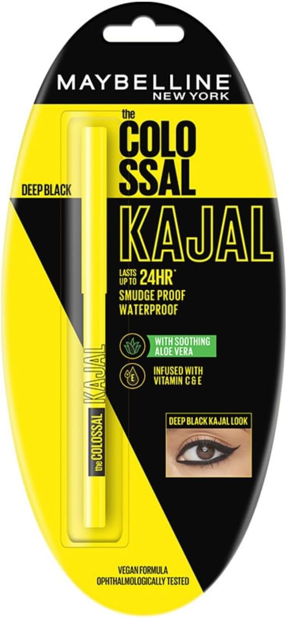 Maybelline New York Kajal, Black, Matte Finish