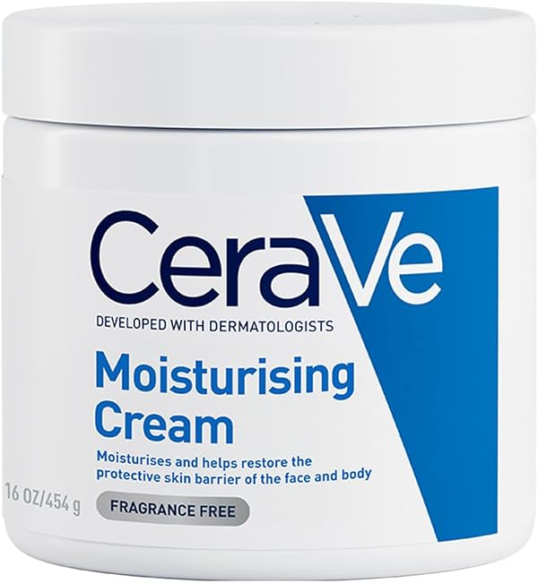 CeraVe Moisturizing Cream For Dry To Very Dry Skin (454g) - Formulated with 3 Essential Ceramides And Hyaluronic Acid | Non-Comedogenic Moisturizer For Face and Body