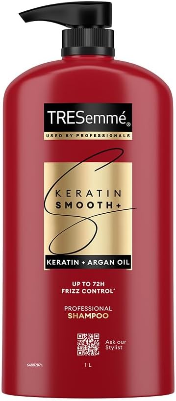 Tresemme Keratin Smooth Shampoo,With Keratin And Argan Oil For Smoother And Shinier Hair, 1 Ltr