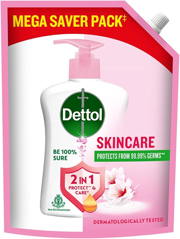 Dettol Liquid Handwash Refill – Skincare Hand Wash- 1350ml | pH Balanced | 10x Better Germ Protection