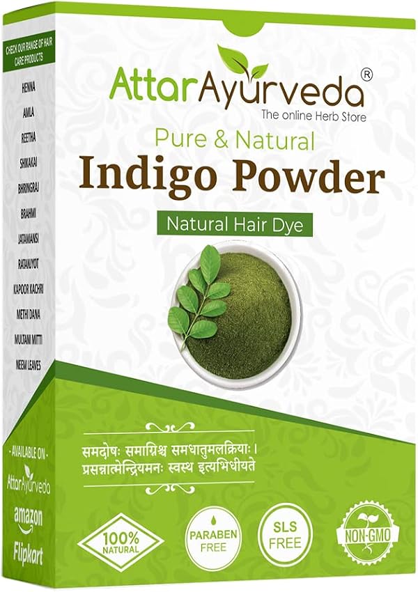Attar Ayurveda Indigo Powder for black Hair (200 grams)