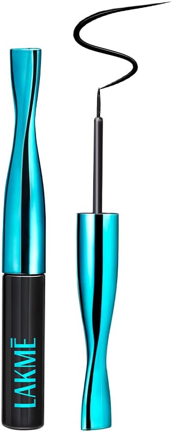 LAKME 9to5 Eyeconic Waterproof Liquid Eyeliner, Intense Black, 4.5 ml, for Precise Eye Definition, with Quick-Dry Formula, Smudgeproof and Waterproof