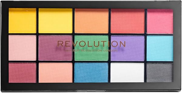 Makeup Revolution Reloaded Marvellous Mattes Eyeshadow Palette, 15 Matte Shades, Highly Pigmented, Long Lasting, Blendable Eye Makeup Palette for Women, Multicolour, Vegan, Cruelty-Free, 16g