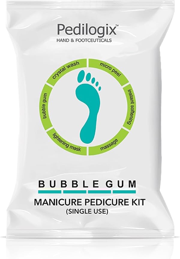 O3+ Pedilogix Bubblegum Manicure Pedicure Kit for Hand and Feet Lightening, Softening and Massage (1 Pc, 55 g 10ML)