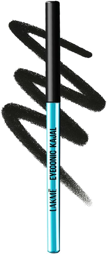 Lakme 9-5 Eyeconic Kajal, Deep Black, Smudgeproof and Waterproof that lasts upto 24H, for 2x dark pigment, 0.35g