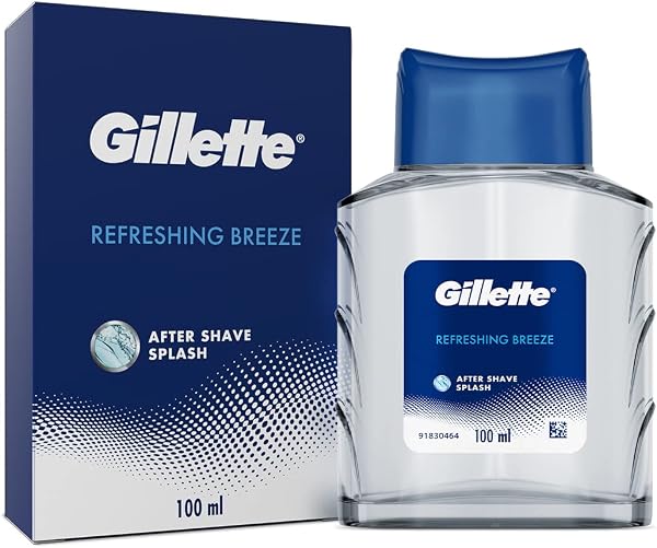Gillette AFTER SHAVE SPLASH REFRESHING BREEZE 100ML, White.