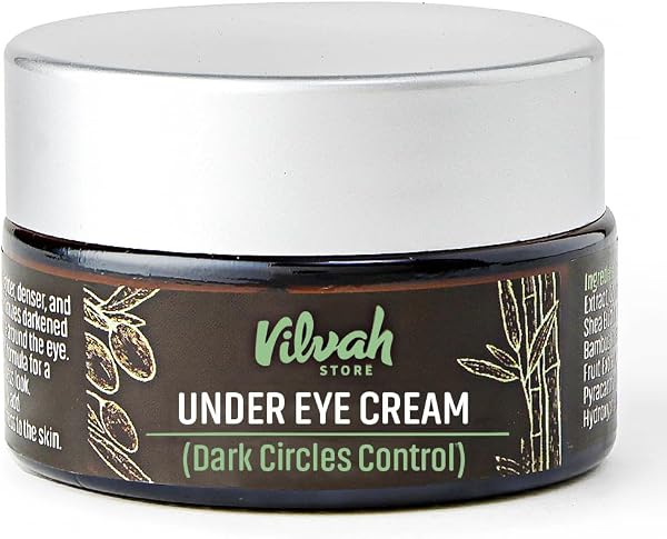 Vilvah Under Eye Cream | Reduces Dark Circles, Puffiness & Eye Bags | Hydrates, Smoothens Fine Lines & Firms Skin | Lightweight Eye Care for Tired Eyes | 20ml
