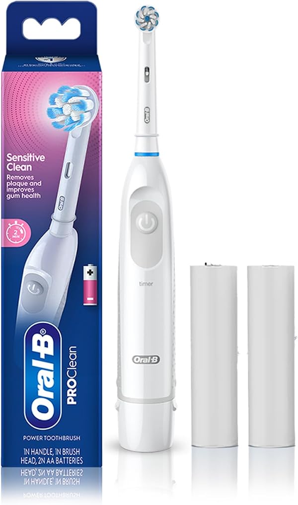 Oral B Pro Expert AA Battery Electric Toothbrush for Adults, 2 Min Timer with Quadpacer, Long Battery Life, IPX7 Water Resistant, 2 Year Warranty by Oral-B, Dentist inspired Round Brush Head