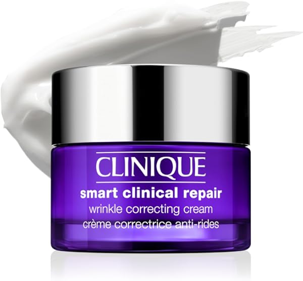 Clinique Smart Clinical Repair Wrinkle Correcting Anti Aging Face Cream With Hyaluronic Acid + Peptides For All Skin Types | Hydrating, Mini Travel Size, 0.5 Fl Oz