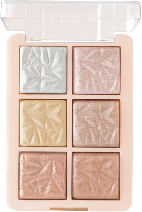 MARS Glowzilla 6 Colour Highlighter Palette | Ultra Blendable & Long Lasting | Blinding Glow (12.0gm) (Shade-01)