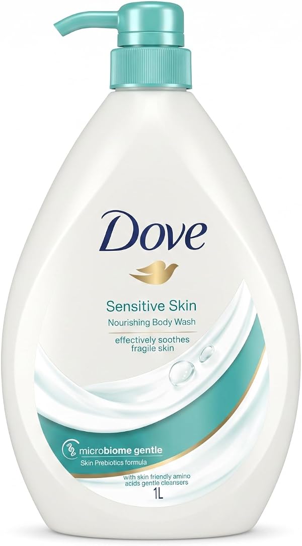 Dove Nourishing Body Wash for Sensitive Skin, 24Hrs Moisture Lock, 1L