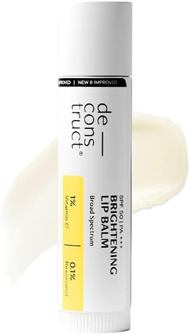 Deconstruct Brightening Lip Balm for Dark Lips | SPF 50 | Vitamin C & Resorcinol | Brightens Dark Lips & Evens Lip Tone | Vitamin E & Murumuru Butter | 4.2g