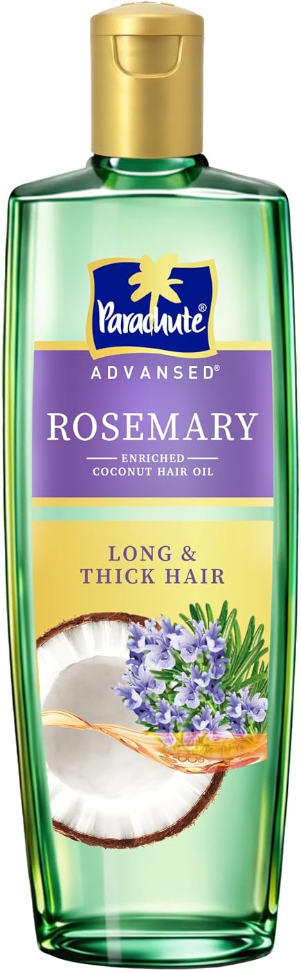 Parachute Advansed Rosemary-enriched Coconut Hair Oil| Rosemary Hair Oil| Superfoods Magic| Long & Thick Hair|300 Ml