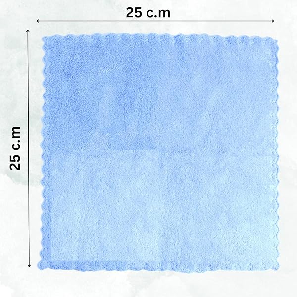 Face Towel/Handkerchief/Rumal/Hankey Microfiber Small Size -Soft and Super Absorbent Printed Face Towels for Women's, Kids and Newborn Babies - Set of 10, 25x25 CM - 1 Dozen