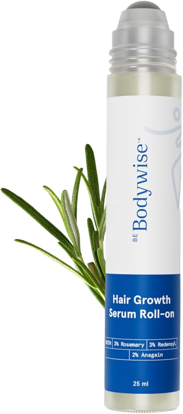 Be Bodywise Rosemary Hair Growth Serum (Roll On) | 3% Redensyl & 2% Anagain | Hair fall control serum for Women & Men | Promotes Hair Growth & Stimulates Hair Follicles | For All Hair Types | 25ml