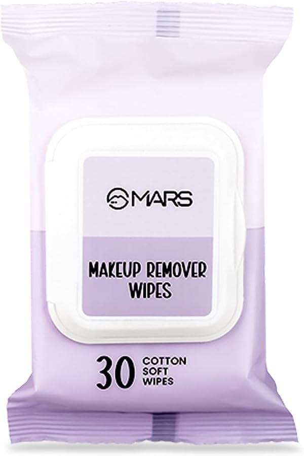 MARS Makeup Remover Wet Wipes for Face | 30 Cotton Soft Wipes | Hydrating & Refreshing | Enriched with Green Tea & Aloe Vera Extract | Soothing & Maintains pH Balance | Gentle on Skin