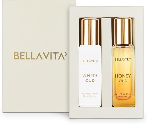 Bella Vita Luxury | White Oud & Honey Oud EDP 20ml Each | Perfume for Men and Women | Honey, Lemon and Patchouli | Long Lasting Fragrance for Man & Woman