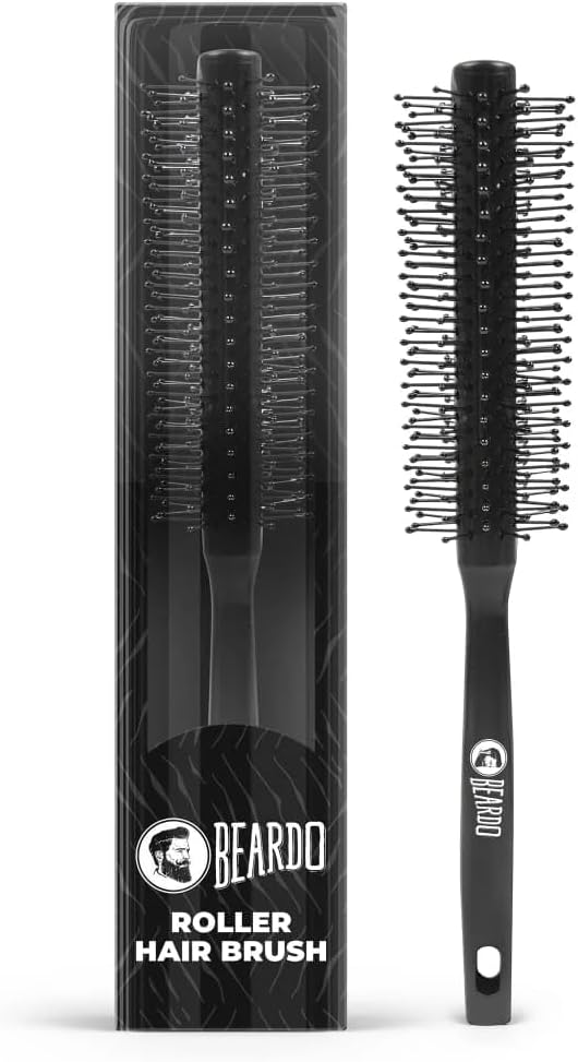 Beardo Roller Hair Brush For Men | Perfect Tool for Efficient Blow Drying, Adding Curls, Waves & Volume | Smoothening & Volumizing comb | Men Accessorie | Lightweight - For All Hair Types