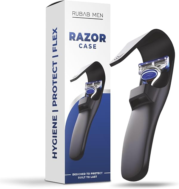 RUBAB MEN Soft Silicone Shaving Razor Case| Fits All Standard Razors