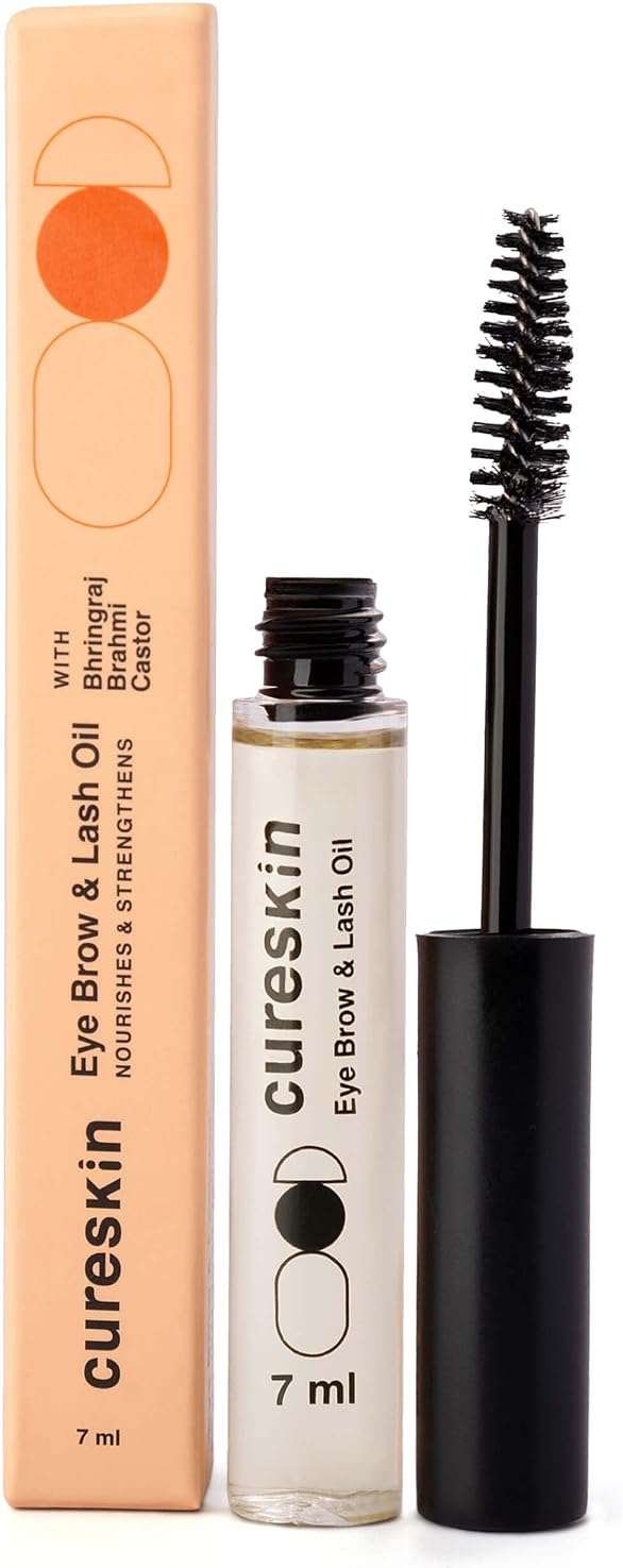 Cureskin Eyebrow & Eyelash Growth Oil with Castor, Brahmi & Vitamin E, 7 ml