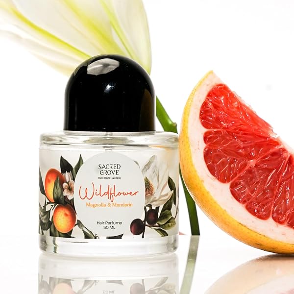 Sacred Grove Wildflower Hair Perfume for Women, Magnolia & Mandarin Hair Mist, Up to 8-Hour Long-Lasting Floral Fragrance, Enriched with Aloe Vera & Rosemary Water, 50 ml