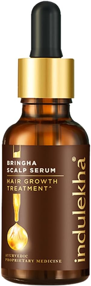 Indulekha Bringha Hair Growth Treatment Scalp Serum with Bringha, Rosemary and Amla for Hair Growth, 30 ml