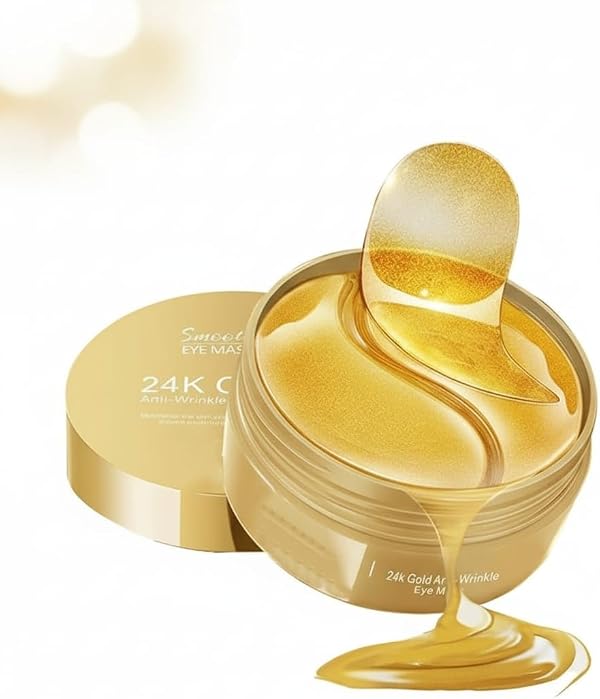 Hydra Anti Wrinkle Eye Serum Patch| Treats Dark Circles, Fine Lines And Wrinkles | Enriched With Collagen And Aloe Vera Extract | Shade -Gold, 60 Pcs