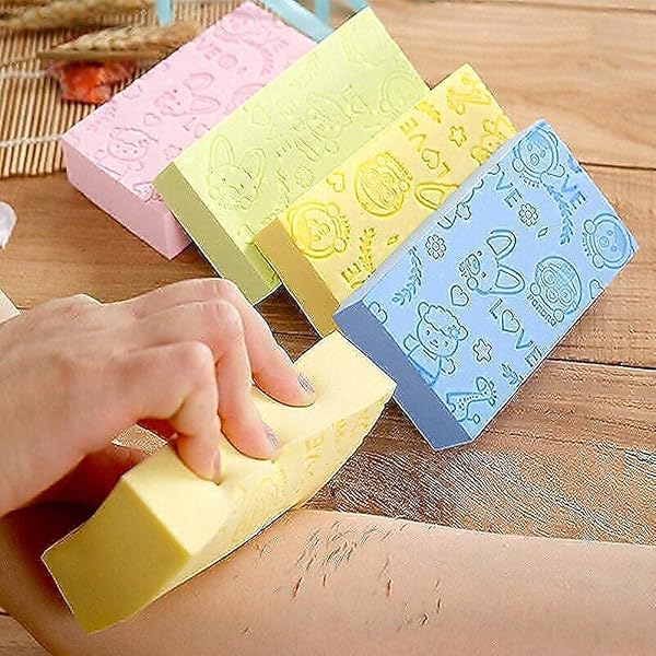 ZiFuno Ultra Soft Exfoliating Sponge (pcs 6) | Japanese Spa Cellulite Massager | Dead Skin Remover Sponge For Body | Face Scrubber for Women and Men(Multicolor)((Great offer pack 6))