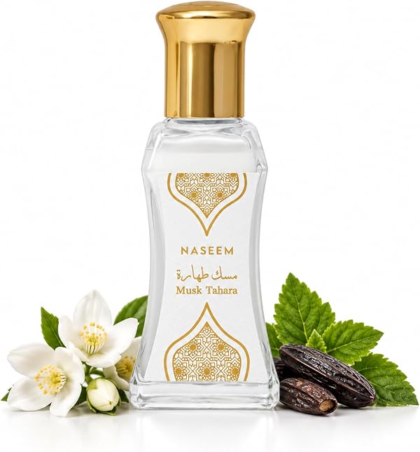 NASEEM Musk Tahara Roll On Perfume 24ml | Long Lasting White Musk Attar | Alcohol-Free Concentrated Fragrance | Soft, Clean & Elegant Scent