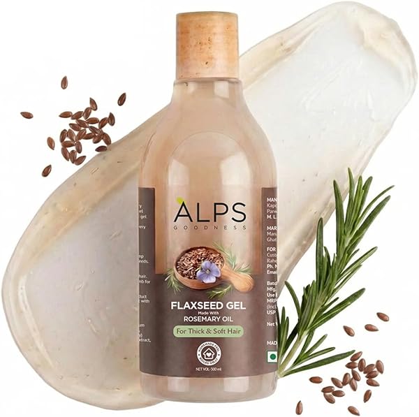 Alps Goodness Rosemary, Hibiscus & Flaxseed Hair Gel, 300ml | Hair Mask for Strong & Soft Hair | Frizz Control & Hair Growth | Deep Conditioning | Spa Like Experience | For All Hair Types