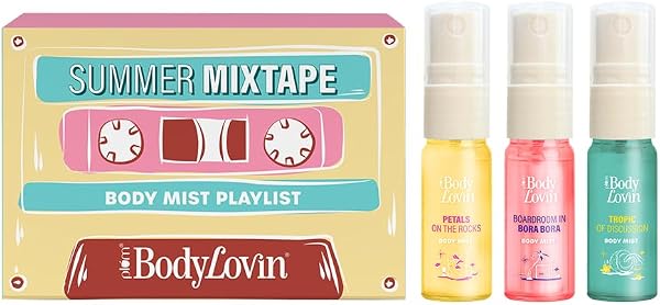 Plum BodyLovin' Summer Mixtape Body Mist Playlist Trio | Playful Summer Body Mists With Fresh, Fruity & Floral Notes | Long-Lasting Everyday Fragrance Set | 5ml Body Mists - Set of 3
