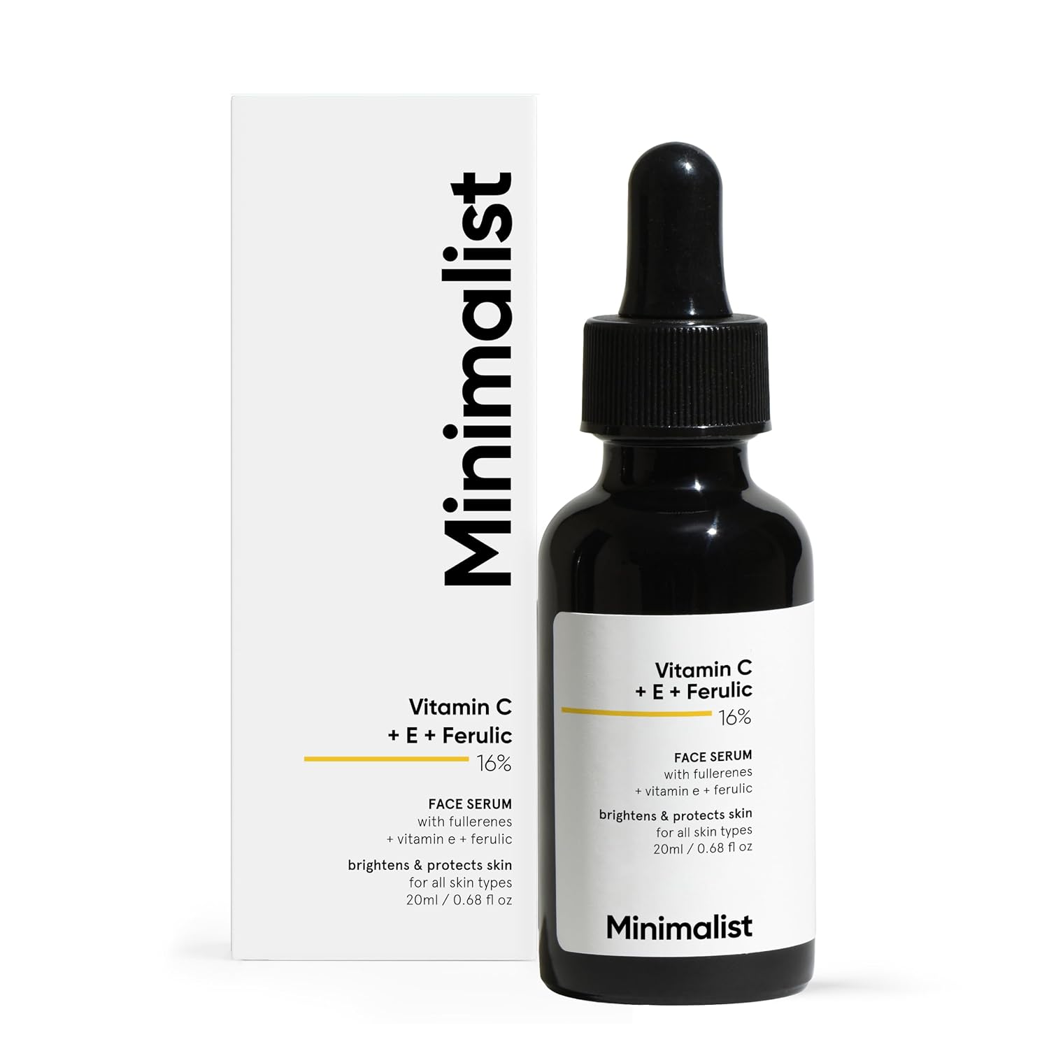 Minimalist 16% Vitamin C Face Serum with Vitamin E & Ferulic Acid (20ml)
