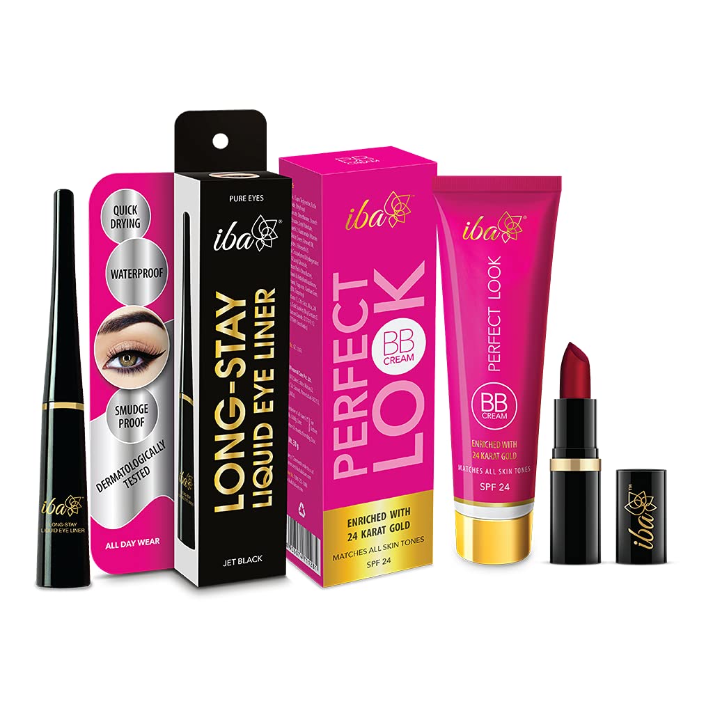 Iba Bestsellers Bundle (Kajal + Mini Lipstick + BB Cream)