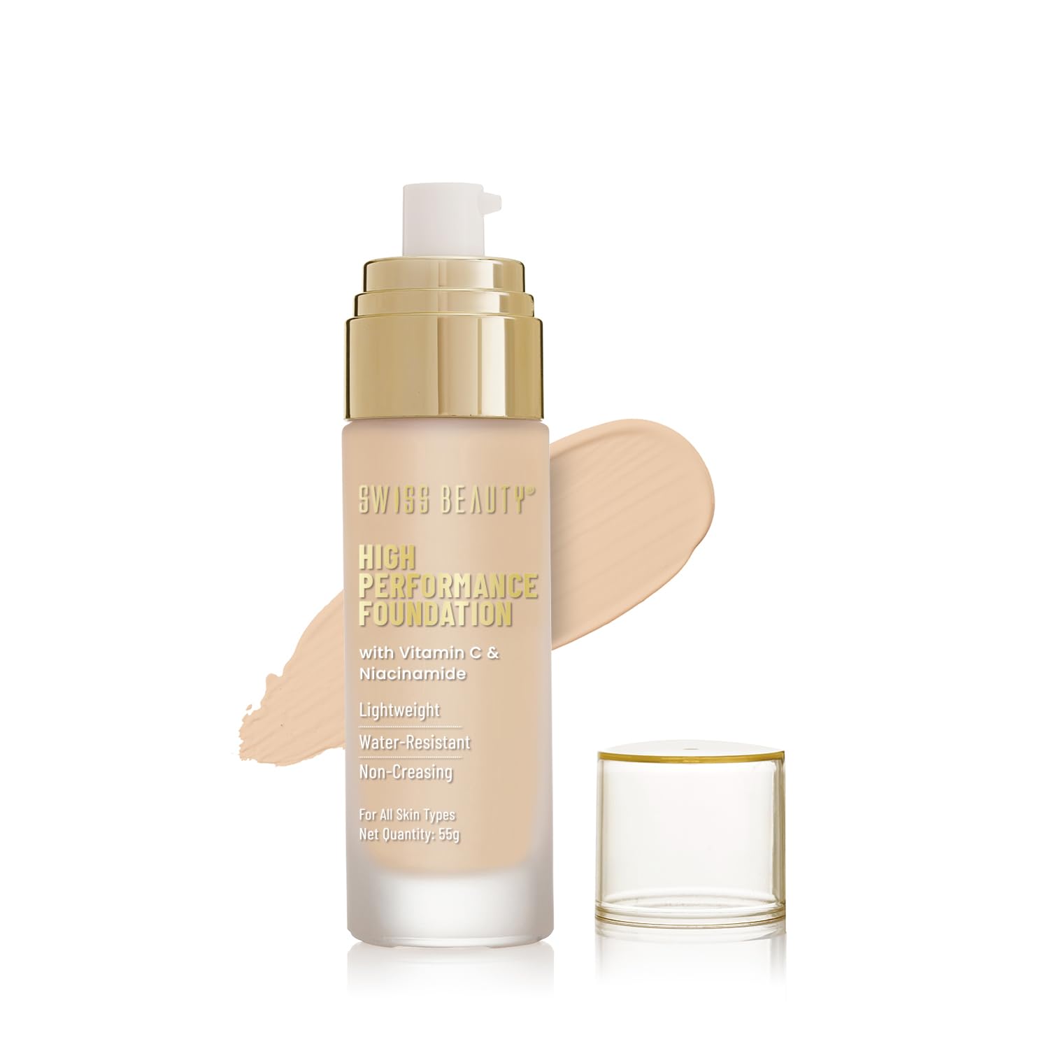 Swiss Beauty High Performance Liquid Foundation — 03 Natural Beige (55g)