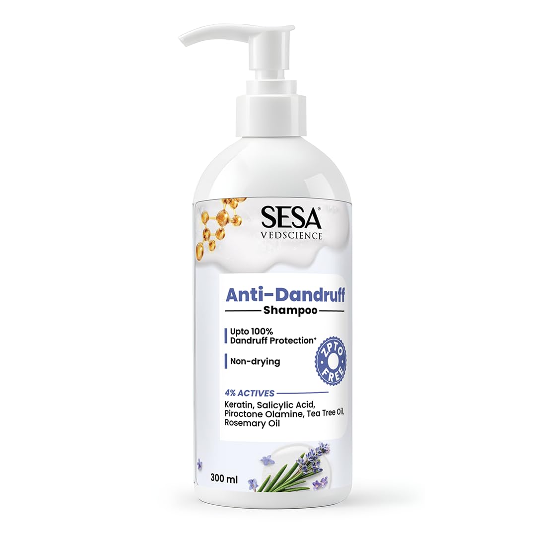 Sesa Anti-Dandruff Shampoo with Piroctone Olamine, Tea Tree & Rosemary (300ml)